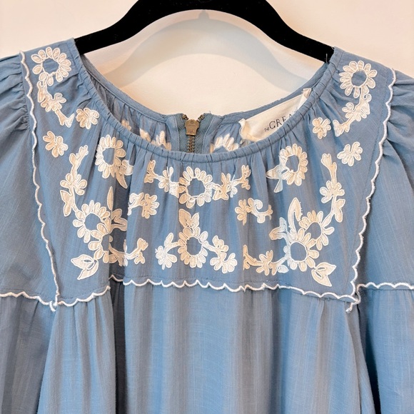 THE GREAT Maxi Embroidered Sundress with Bishop Sleeves - Picture 3 of 7